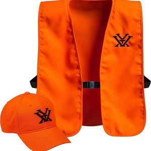 (SOLD OUT!!)Vortex Snapback Blaze Orange Cap and Hunting Vest Fits like XL